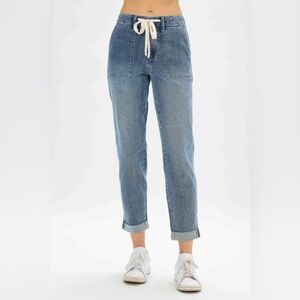 Judy Blue High Waist Pull On Denim Joggers